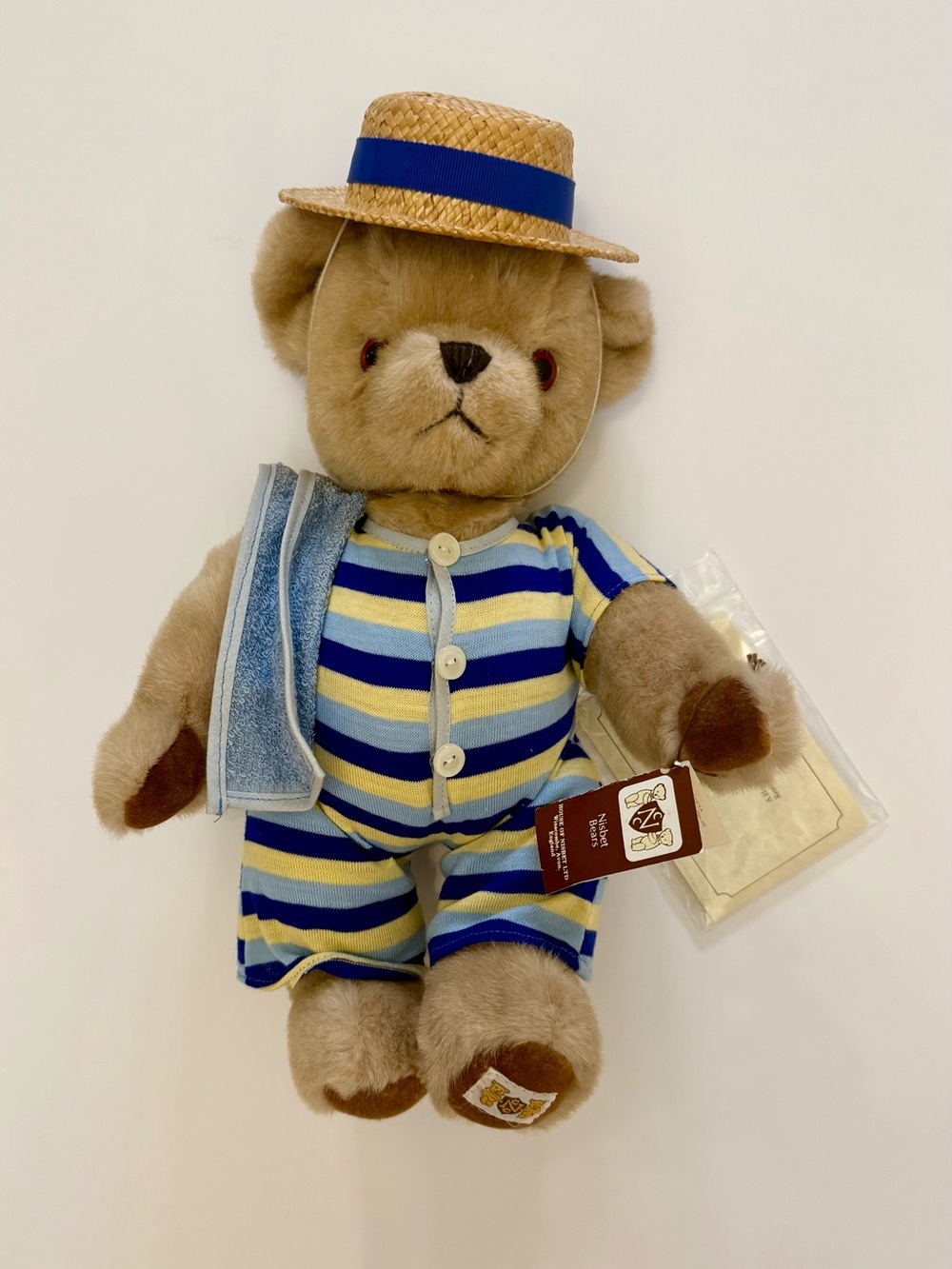 House of Nisbet Mint Alpaca Bather Bear 14” Signed NWT Made in England Sports